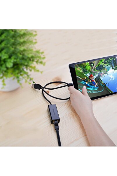 Ugreen Placă de rețea LAN externă RJ45 - USB 2.0 100 Mbps - neagră