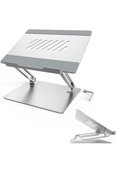 LEAXOR Universal Ergonomic Laptop Stand, Adjustable/Foldable, Minimalist Aluminum Design,
