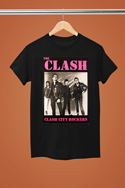 MAGORS تيشيرت روك من القطن المطبوع بأكمام قصيرة وقصة عادية من THE CLASH