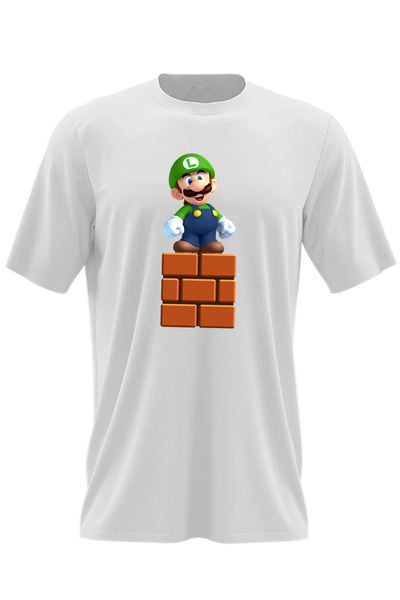 OEM Tricou barbati Super Mario Bros Luigi Minecraft Block