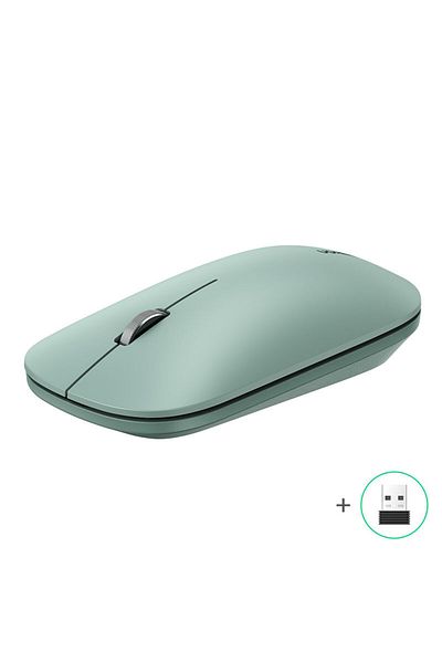 Ugreen Poręczna myszka bezprzewodowa do komputera USB zielony