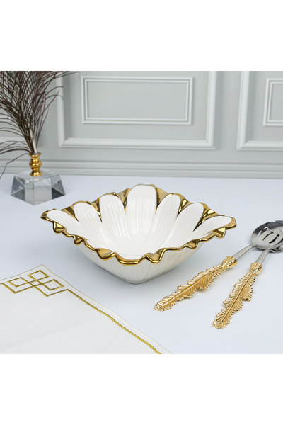 ROY KING Flora Gold Square Salad Bowl 18*18*7 cm