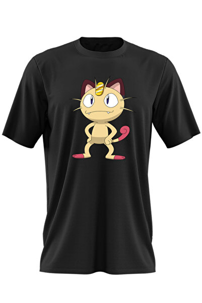 OEM Мъжка тениска Pokemon Cat Meow Sword