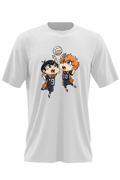 OEM Tricou barbati Haikyuu Volei Duel Hinata Kageyama Chibi