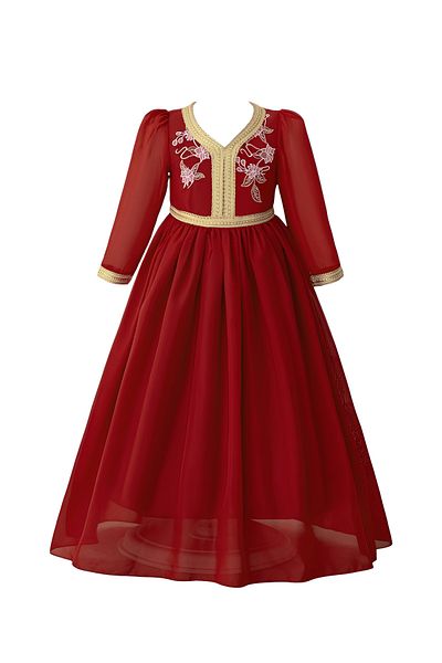 ddaniela D' Daniela - Rouge Radiance Abaya Dress - Red