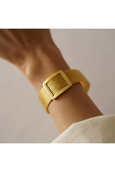 ALTINTAŞ KUYUMCULUK Tokalı Kalze Hasır Altın Bileklik