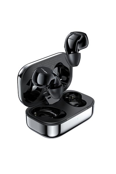 Acefast Gamingowe słuchawki bezprzewodowe dokanałowe TWS Bluetooth 5.2 wodoodporne IPX4 srebrny