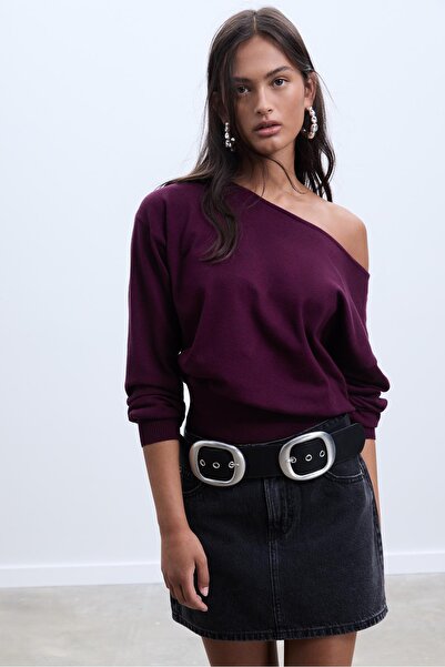 Stradivarius Geniş Yaka Triko Kazak