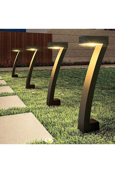 Azaris 4x LAMPĂ SOLARĂ MODERNĂ DE GRĂDINĂ, IMPERMEABILĂ, pentru montare în grădină
