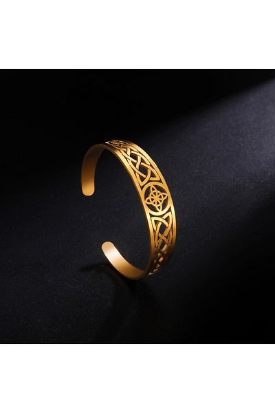 Viking Adjustable Witch Knot Design Tarnish&Rustproof 316L Steel Bracelet