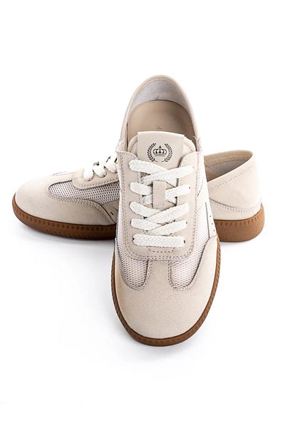 advancer Women's Sport Shoes Made of Genuine Leather 2051TW Cream