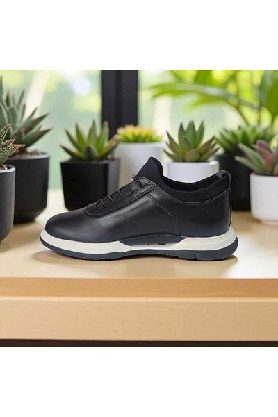 Voyager Men's Genuine Leather Orthopedic Rubber Sole Lace Light Casual Shoes