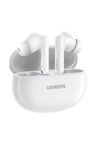 Ugreen Słuchawki bezprzewodowe HiTune T6 z funkcją ANC + kabel USB-A - USB-C białe