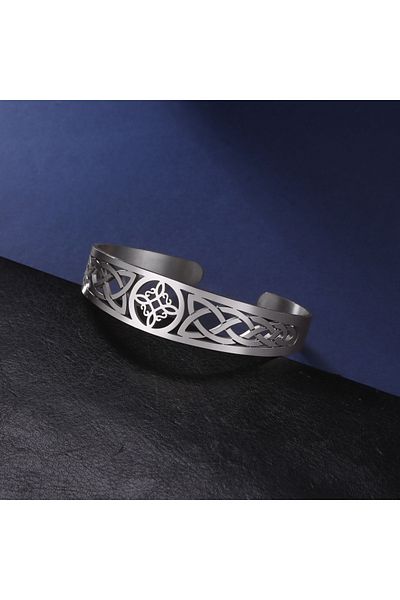 Viking Witch Knot Design Adjustable Tarnish&Rustproof 316L Steel Bracelet