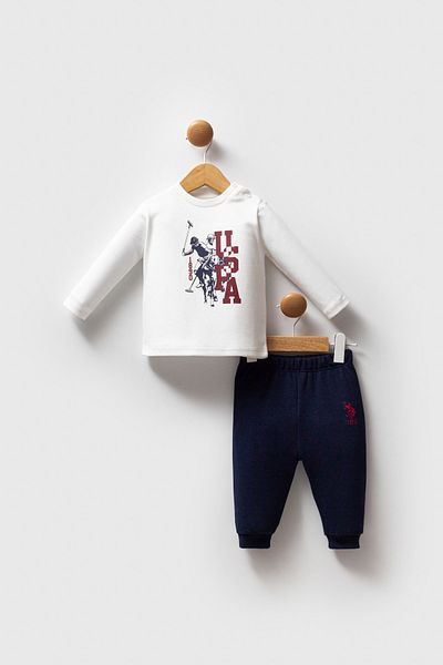 U.S. Polo Assn. Licensed Baby Boy Bottom Top 3 Piece Set