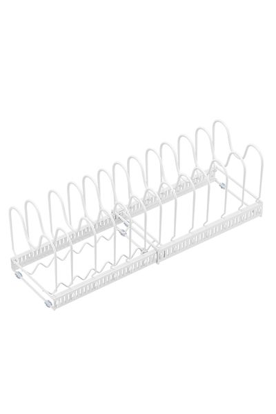 Faria Organizator extensibil Destello, suport tigai/capace, 13 separatoare, 31-58cm, alb