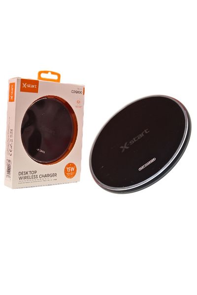 FOTOFUN Încărcător wireless de birou de 15 W, tehnologie avansată, negru, încărcare rapidă cu lumină ambientală