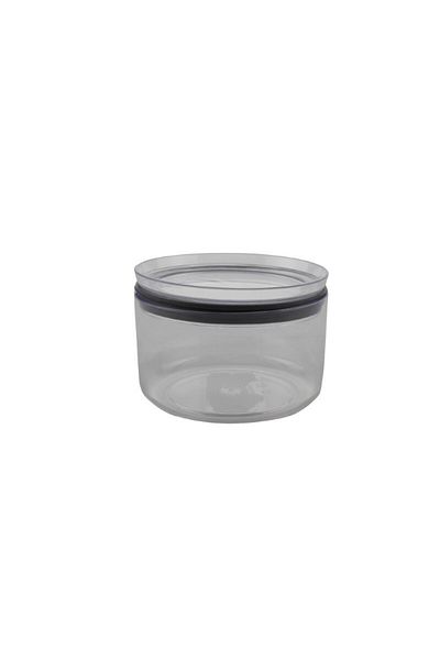 gogiva Food box, plastic, transparent, cylindrical, low, versatile, for storing spices and condiments, 0.4L