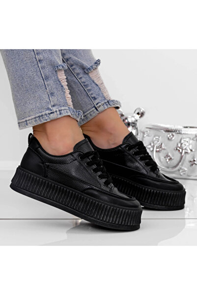 mei Pantofi Sport Dama cu Platforma 3AL67 Negru