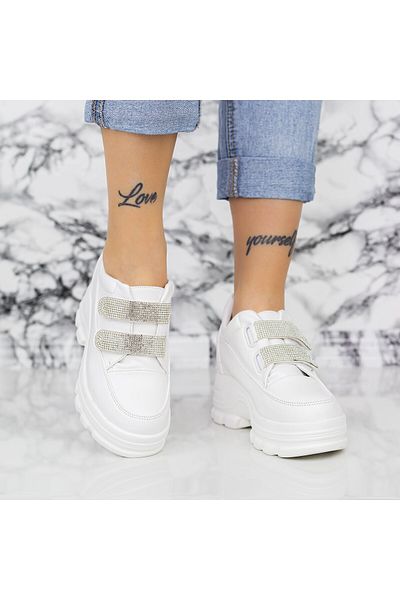 mei Women's Platform Sneakers 2XN1 White