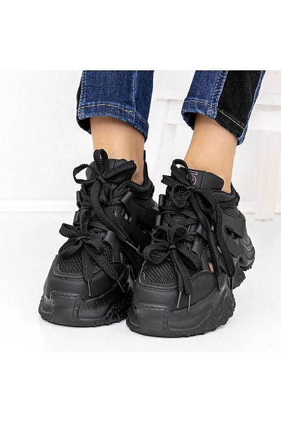 mei Women's Sports Shoes 3WL120 Black