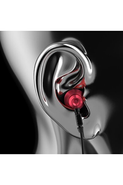 DUDAO Metalowe przewodowe słuchawki douszne 3,5 mm mini jack szary