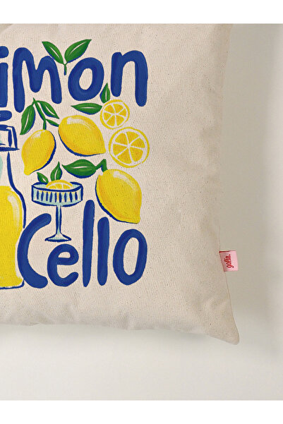 Galia Tasarım Limoncello Linen Pillow Case 45X45 cm
