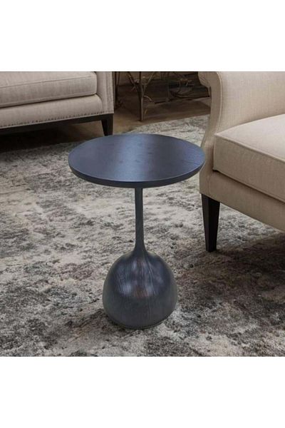Generic Mini Round Coffee Table for Sofa or Bedside, Side Table for Living Room, Bedroom 40x40x55cm
