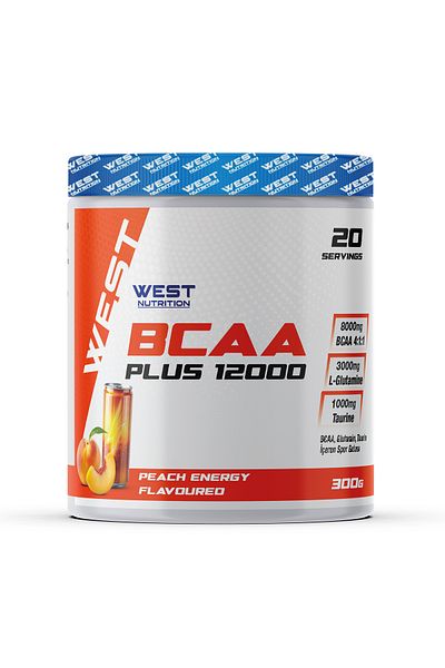West Nutrition Bcaa Plus 12000 L-Glutamine Taurine 300 Gr Peach Energy Drink