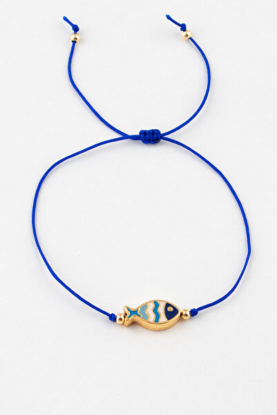 Sortie Aksesuar Balık Figürlü Mineli Boyu Ayarlanabilir İp Bileklik