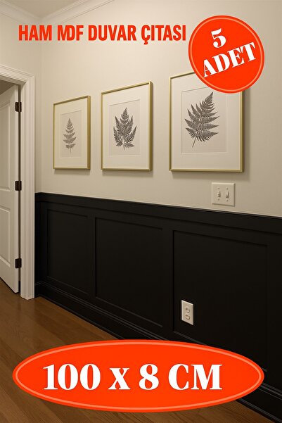 nifiart İskandinav Duvar Çıtası 100cm X 8 Cm (5 ADET) Çocuk Odası Duvar Dekorasyonu , Duvar Çıtası