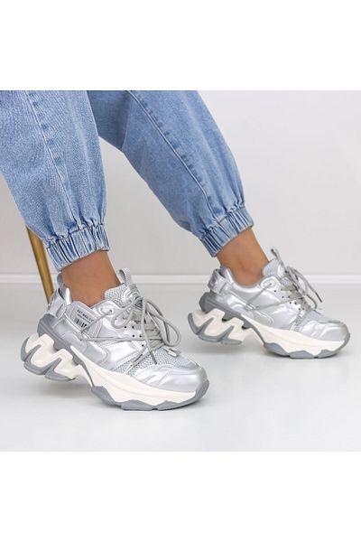 mei Women's Platform Sneakers 2023-5 Grey