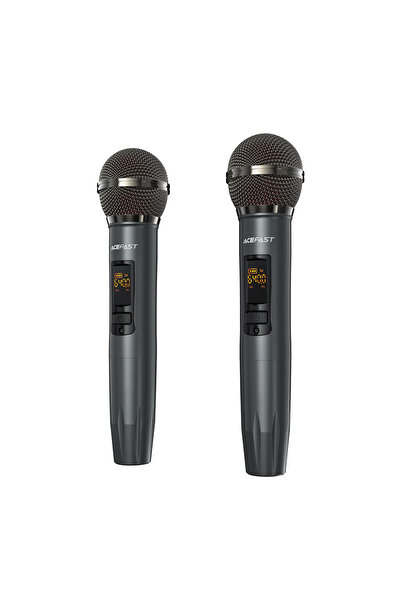 Acefast Głośnik bezprzewodowy do karaoke 200W z 2 mikrofonami USB-C czarny