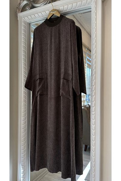 Invee 7136 Patterned Modal Dress - Brown
