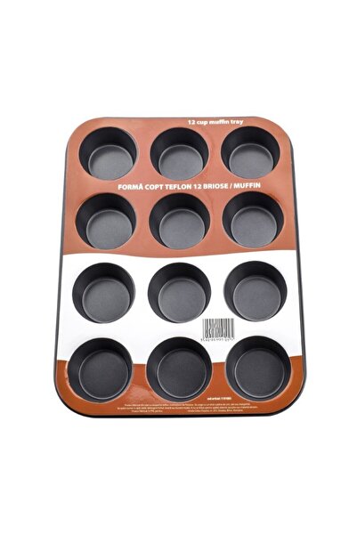 gogiva Tavă de copt pentru brioșe, strat antiaderent, acoperită cu teflon, 12...