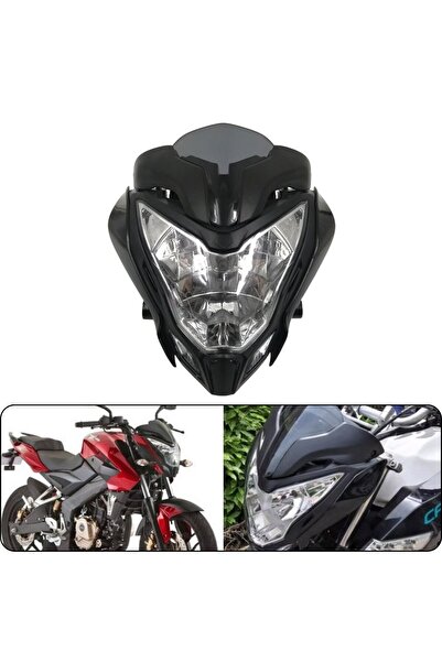 DEKOHOP Bajaj Pulsar NS150 NS200 Ön Far Grenajlı Led Ve Siperlik Camlı Tam Uy...
