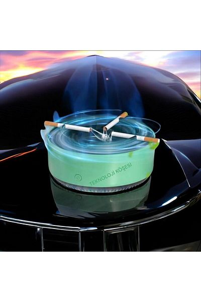 Teknoloji Köşesi Ash Tray That Captures Smoke and Odor, Smart Odorless Ashtray, Smoke Attractor Ashtray Koza Gift