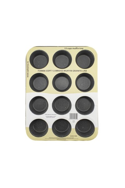 gogiva Tavă de copt pentru brioșe, acoperire cu granit, 12 compartimente