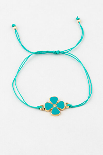 Sortie Aksesuar Daisy clover flower patterned adjustable length rope bracelet