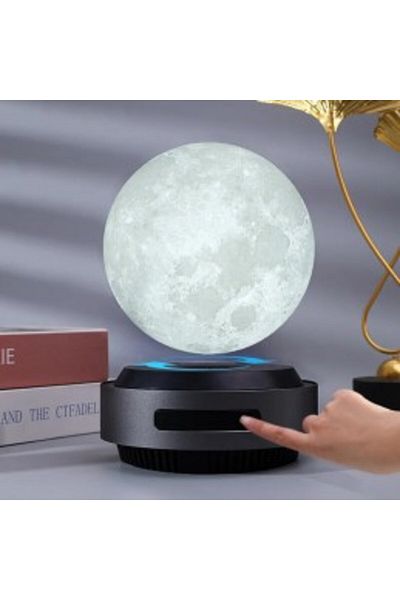 OEM Lampa decorativa, Luna 3 D, cu levitatie automata, 14 cm