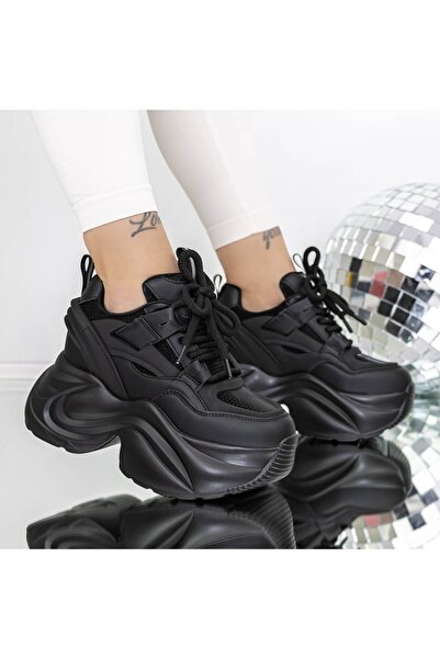 mei Pantofi Sport Dama cu Platforma 3SJN26 Negru