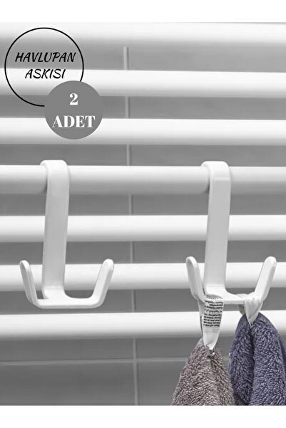 Hilamingo Home 2 Adet Havlupan Duşakabin Askısı, Petek Banyo Mutfak Kancalı Havlu Bornoz Askısı