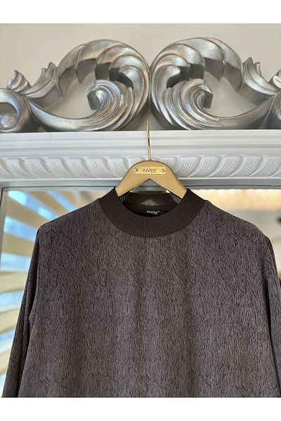 Invee 7136 Patterned Modal Dress - Brown