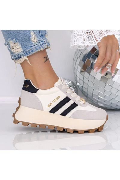 mei Women's Platform Sneakers 3AL9 Grey