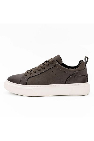 advancer Men's Sports Shoes Made of Genuine Leather 3209B Grey