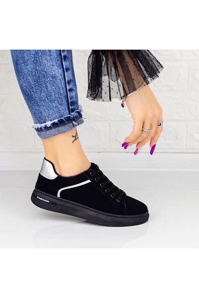mei Pantofi Sport Dama 2M3 Negru-Argintiu