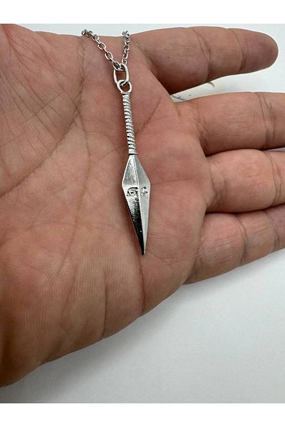 Herşey Nota Unisex Necklace with Spear Tip Figure - Special Metal Design for Warrior Spirits with 60 cm Chain