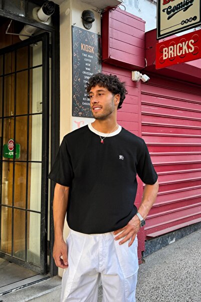 Flaw Wear Μπλουζάκι από ύφασμα πετσέτας 90`S Μαύρο