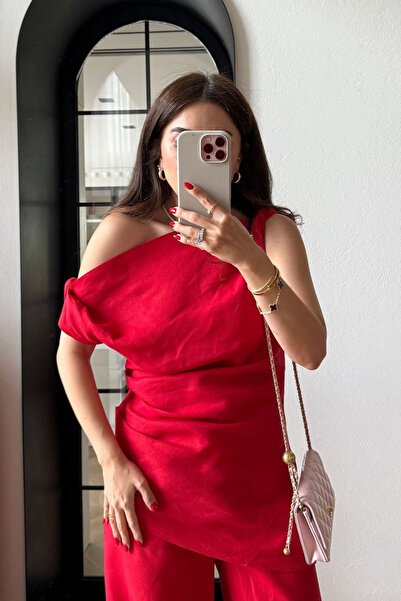 My Blog Rotes Estela Bluse-Hosen-Set – 905200