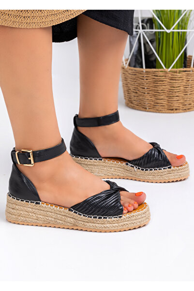 starlike Sandale cu platforma dama negre A105